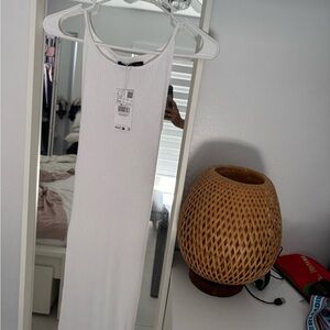 Mango Elegant White Ribbed Top